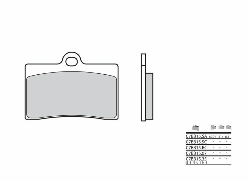 PLAQUETTES DE FREIN AV BREMBO 07BB1507