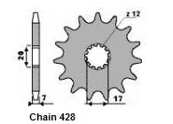 PIGNON ACIER 12415CZ