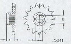 PIGNON ACIER 12435CZ