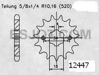 PIGNON ACIER 12447CZ
