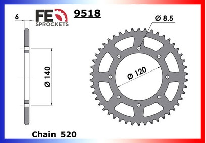 COURONNE ACIER ANODISE 8820.9518