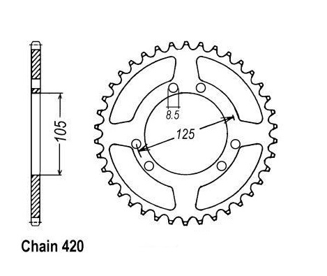 COURONNE ACIER 25205CZ