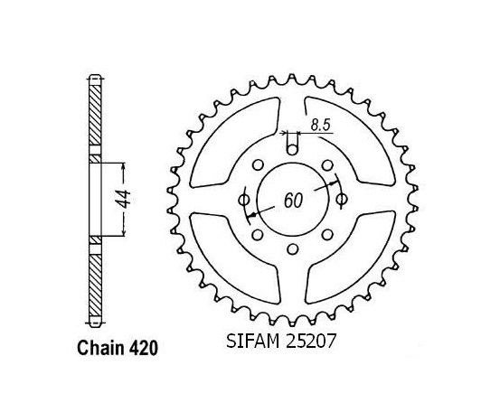 COURONNE ACIER 25207CZ