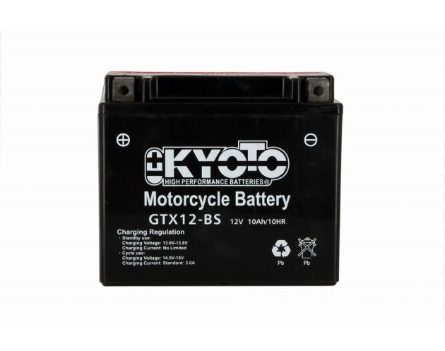 BATTERIE YUASA MOTO YTX12-BS SANS ENTRETIEN 12V 10AH