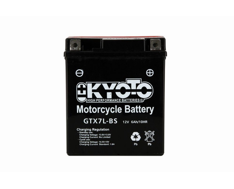 BATTERIE KYOTO YTX7L-BS GTX7L-BS PRETE A LEMPLOI