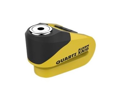 ANTIVOL BLOQUE DISQUE ALARME OXFORD QUARTZ XA10 10MM JAUNE/NOIR