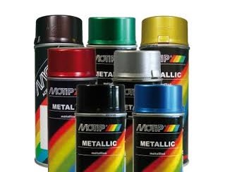 BOMBE PEINTURE MOTIP ACRYLIQUE EFFET METAL 400ML  