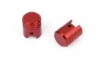 BOUCHON / CAPUCHON DE VALVE PETIT PISTON ROUGE/BLEU/ARGENT