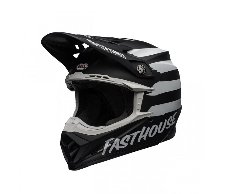 CASQUE CROSS BELL MOTO-9 MIPS FASTHOUSE SIGNIA MATTE BLACK/CHROME