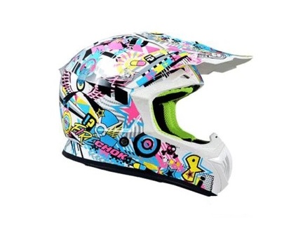 CASQUE CROSS CHOK FIRE 2016 MULTICOLORE VERNI