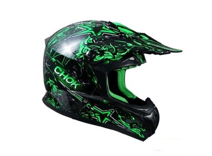 CASQUE CROSS CHOK JOKER 2016 NOIR/VERT VERNI