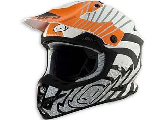 CASQUE CROSS UFO WARRIOR SHOCK ORANGE GRAPHIQUE NOIR/BLANC/ORANGE