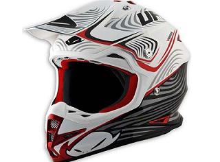 CASQUE CROSS UFO WARRIOR X-ZONE GRAPHIQUE BLANC/NOIR/ROUGE