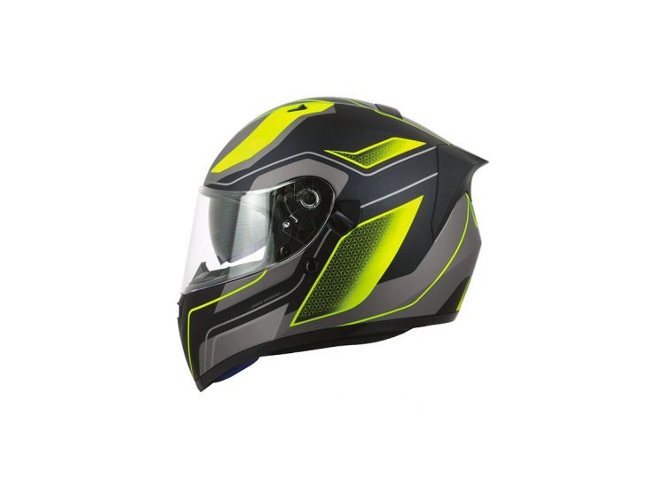 CASQUE INTEGRAL S-LINE S441 VENGE PINLOCK NOIR MAT/JAUNE