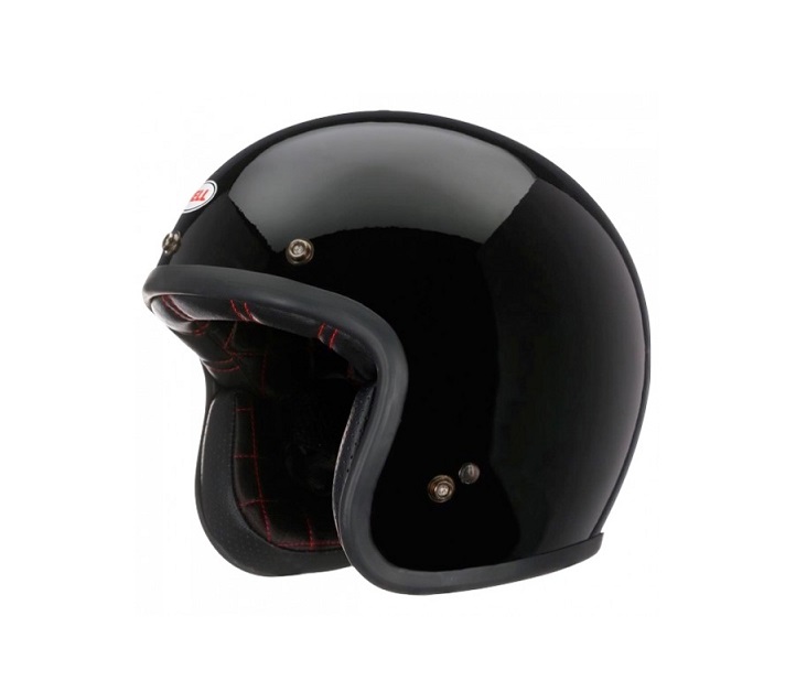 CASQUE JET BELL CUSTOM 500 DLX SOLID NOIR BRILLANT