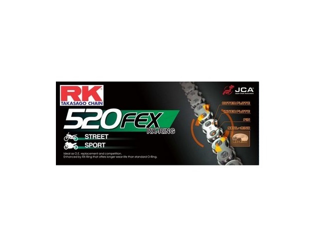 CHAINE RK 520 XSO/FEX RX’RING SUPER RENFORCEE