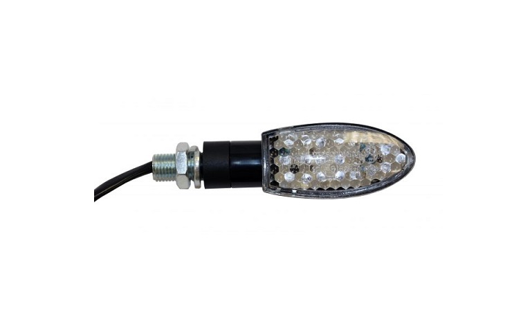MINI CLIGNOTANT HOMOLOGUE OBUS COURT CRISTAL NOIR AMPOULE LED