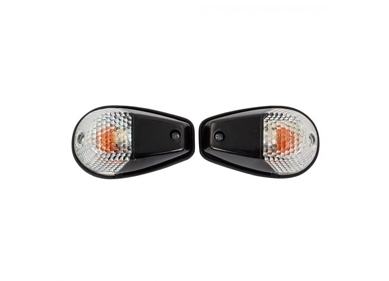 CLIGNOTANT DE CARENAGE NOIR LENTILLE TRANSPARENTE 12V 23W