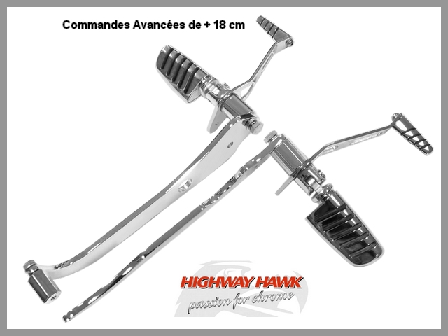 COMMANDES AVANCEES COMPLETES HIGHWAY HAWK YAMAHA 750/1000/1100 XV VIRAGO 