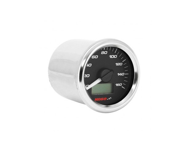 COMPTEUR DE VITESSE GP STYLE FOND NOIR KOSO DIAMETRE 48MM 0-160 KM/H