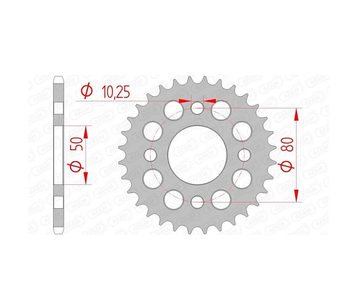 COURONNE ACIER SKYTEAM 125 SKYMAX 2010-2015