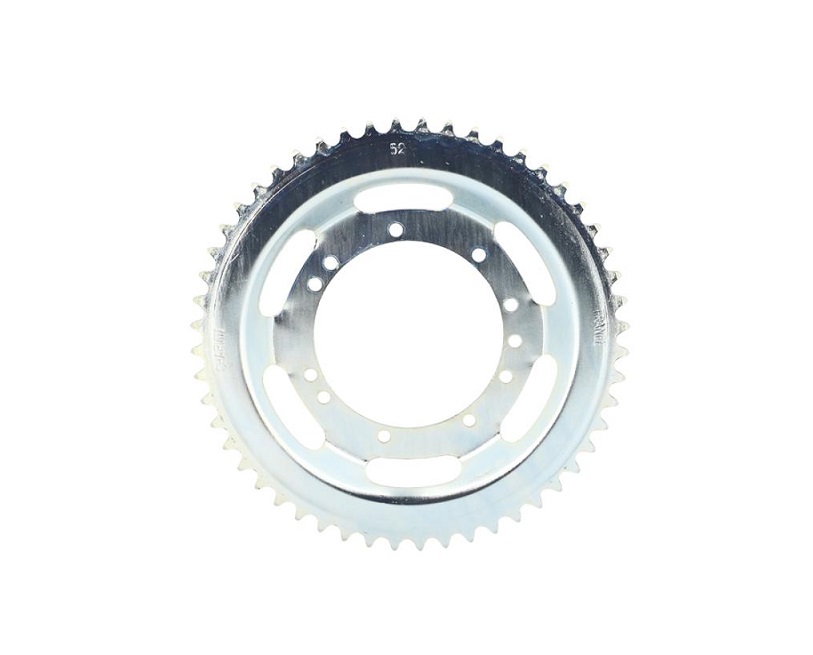 COURONNE ACIER CYCLO PEUGEOT 103 ROUE RAYONS DIAMETRE 94 11 TROUS 52 DENTS