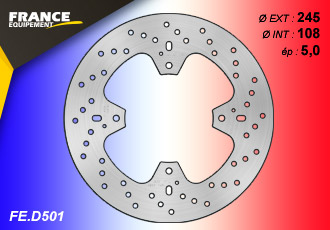 DISQUE DE FREIN AR FIXE ROND OU VAG FRANCE EQUIPEMENT FE.D501