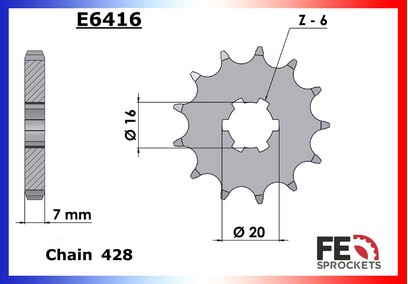 PIGNON ACIER 3204.E6416