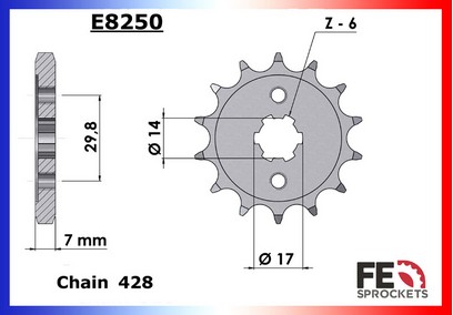 PIGNON ACIER 13002.E8250