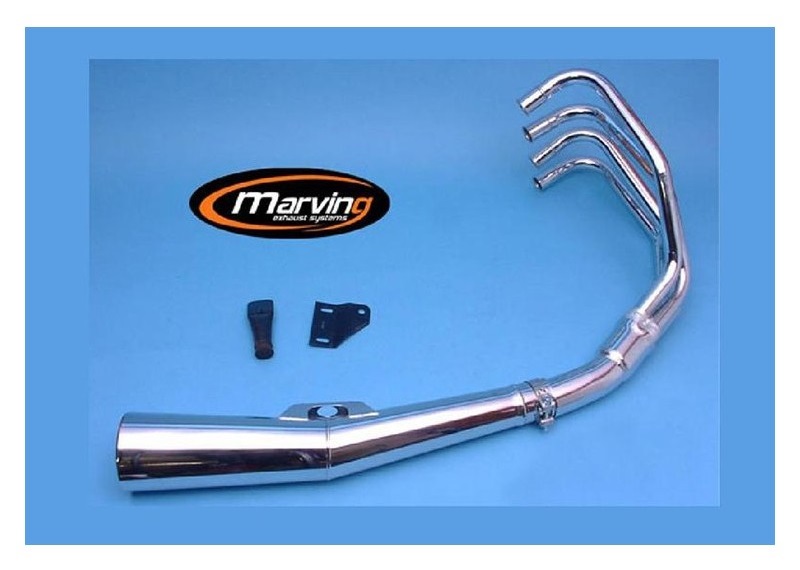 LIGNE ECHAPPEMENT COMPLETE CHROME MARVING MASTER 4/1 HONDA 750 CB F 1979-1981 / 900 CB F BOL DOR 1978-1981