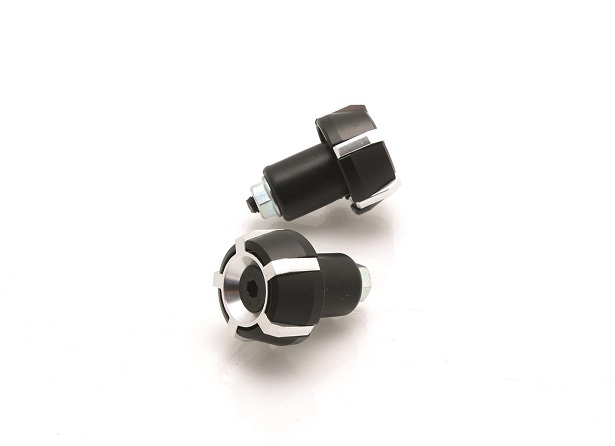 EMBOUTS DE GUIDON V-PARTS SPARK NOIR/ARGENT 18MM