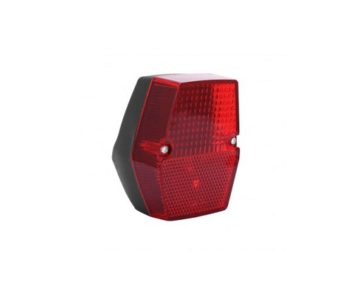 FEU ARRIERE HEXAGONAL CYCLO MBK 51/88/SOLEX NOIR/ROUGE