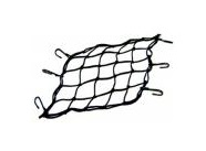 FILET ARAIGNEE CASQUE OU BAGAGE NOIR 6 CROCHETS 38 x 38CM