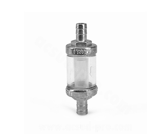 FILTRE A ESSENCE CHROME DIAMETRE 8MM