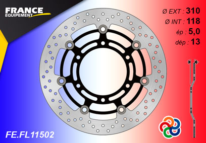 DISQUE DE FREIN AV FLOTTANT ROND OU VAG FRANCE EQUIPEMENT FE.FL11502