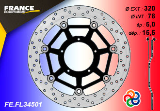 DISQUE DE FREIN AV FLOTTANT ROND OU VAG FRANCE EQUIPEMENT FE.FL34501