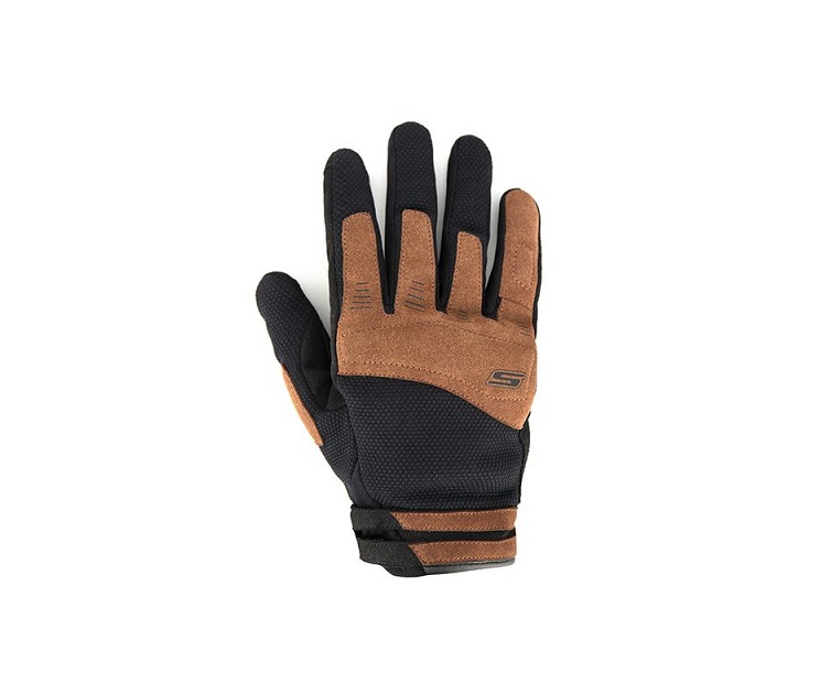 GANTS ETE TISSU MESH NOIR/MARRON S-LINE AIR FRESH HOMOLOGUE CE PERMIS