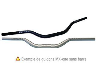 GUIDON MOTO 50CC ALU MX ONE HAUT NOIR