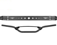 GUIDON MOTO CROSS / ENDURO ALU HIGHWAY SILVER / CARBONE IMIT / NOIR MAT / BLEU