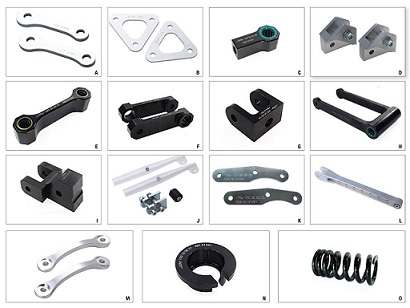 KIT REGLAGE HAUTEUR DE SELLE APRILIA 1000 RSV/R/SP/TUONO 2001-2011