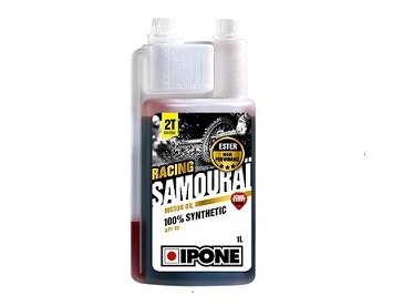 HUILE IPONE 2T SAMOURA RACING 100% SYNTHESE SENTEUR FRAISE (BIDON 1 LITRE)