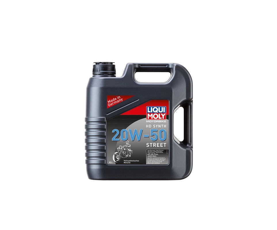 HUILE 100% SYNTHETIQUE LIQUI MOLY MOTO STREET HD MOTEUR 4 TEMPS SAE 20W50 4L