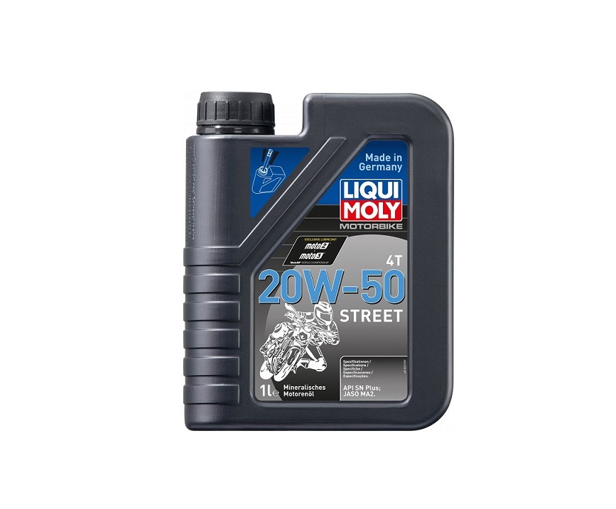 HUILE MINERALE LIQUI MOLY MOTORBIKE STREET MOTEUR 4 TEMPS SAE 20W50 1L