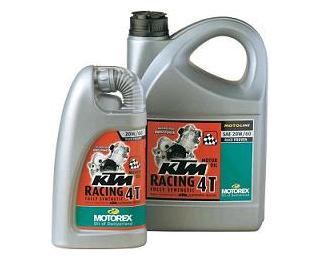 HUILE 100% SYNTHETIQUE MOTOREX KTM RACING MOTEUR 4 TEMPS SAE 20W60 1L OU 4L