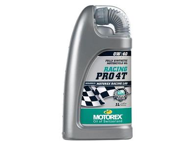 HUILE 100% SYNTHETIQUE MOTOREX RACING PRO MOTEUR 4 TEMPS SAE 0W40 1L OU 4L