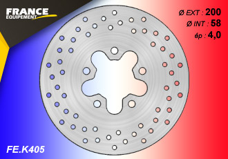 DISQUE DE FREIN AR FIXE ROND FRANCE EQUIPEMENT FE.K405