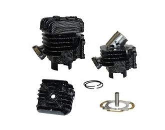 KIT CYLINDRE PISTON 2TPS FURYTECH AVEC CULASSE D.40.2 RS10PRO FONTE FULL CARBONE MBK / YAMAHA 50 BOOSTER / STUNT / BWS /SLIDER