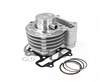 KIT CYLINDRE PISTON 4 TEMPS TNT FONTE SANS CULASSE D.47MM 80CC SCOOTER CHINOIS 50 GY6 ( AXE DE PISTON 13 )