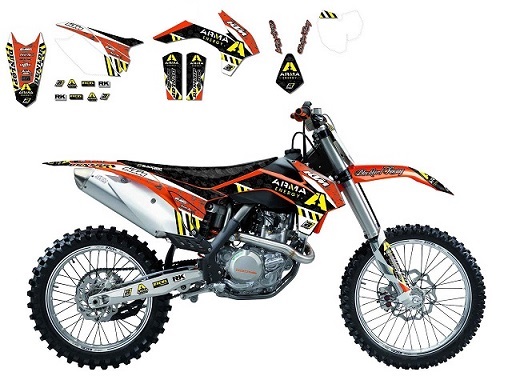 KIT DECO BLACKBIRD REPLICA ARMA ENERGY KTM SX/SX-F 2001-2004 - EXC/EXC-F 2003-2004 