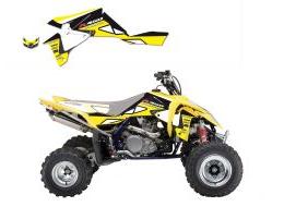 KIT DECO BLACKBIRD DREAM GRAPHIC II JAUNE SUZUKI 450 LTR 2006-2011